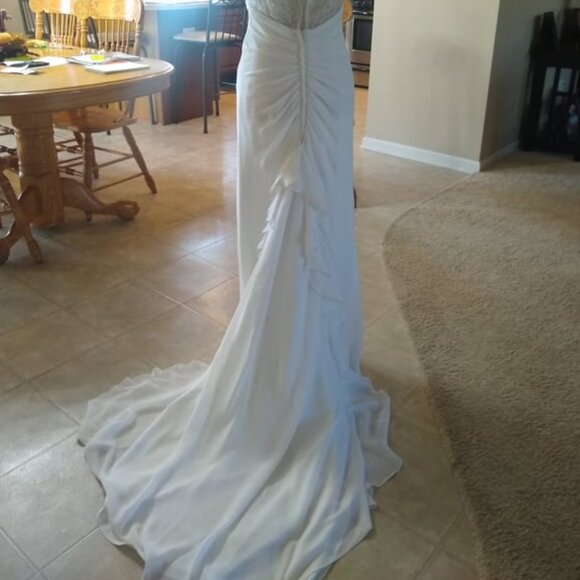 Wedding / Pageant Gown - Sweetheart neckline, beaded sheer illusions back. - Picture 7 of 8